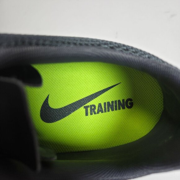 Nike FS Lite Trainer 3 Mens Training Shoes Size 9.5 Gray/Volt Mesh Lightweight - Picture 7 of 9